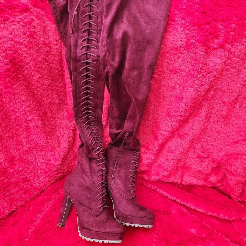Over the Knee lace up boots.